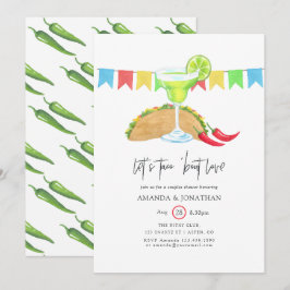 Invitación Fiesta Mexicana Taco 'bout Love Regadera de Pareja