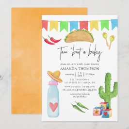 Invitación Fiesta Mexicana Taco 'bout una Fiesta de Bebé