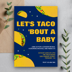 Invitación Fiesta Mexicana Tema Taco Revelación de Género Fie