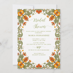 Invitación Fiesta Mexicana Verde Talavera Despedida de Solter