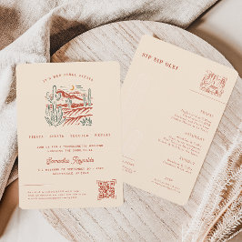 Invitación Fiesta mínima del desierto | Bachelorette Weekend