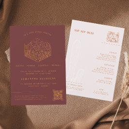 Invitación Fiesta mínima del desierto | Bachelorette Weekend