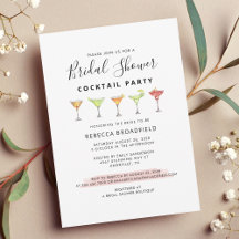 Fiesta minimalista Bridal Shower Cocktail Beach