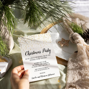 Invitación Fiesta minimalista de Navidades de Confetti modern