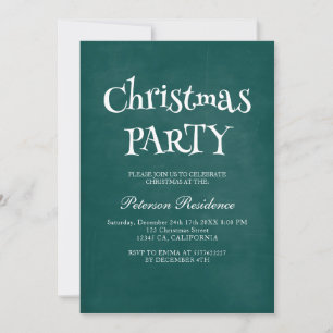 Invitación Fiesta minimalista elegante de Navidades verdes