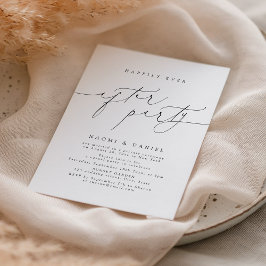 Invitación Fiesta Minimalista Moderna Después de una Feliz Et