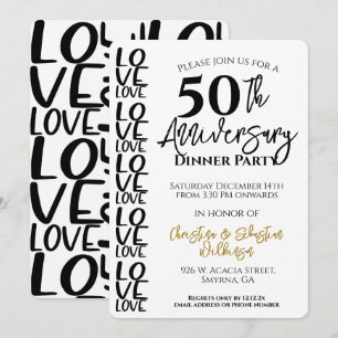 Invitación Fiesta mínimo de 50 años de Boda
