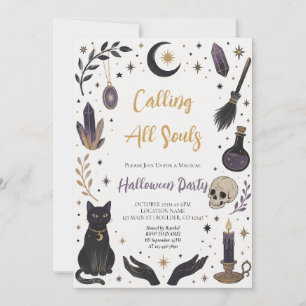 Invitación Fiesta Mística de Brujas de Halloween