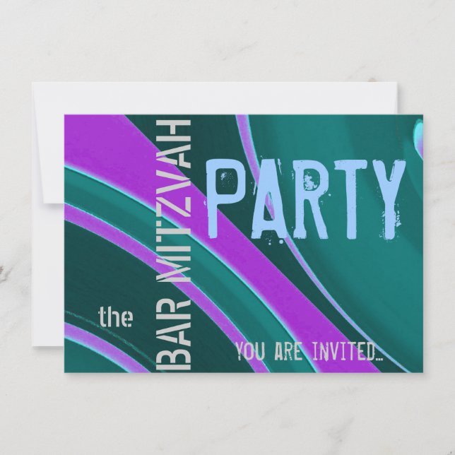 Invitación fiesta Mitzvah Bar Celebración (Anverso)