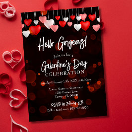 Invitación Fiesta Modern Chic Hola Hermosa Galentine's Day