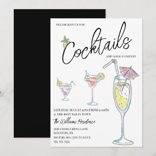 Invitación Fiesta Moderna de Cócteles