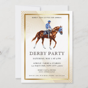 Invitación Fiesta moderna de derby de caballo de carreras ecu