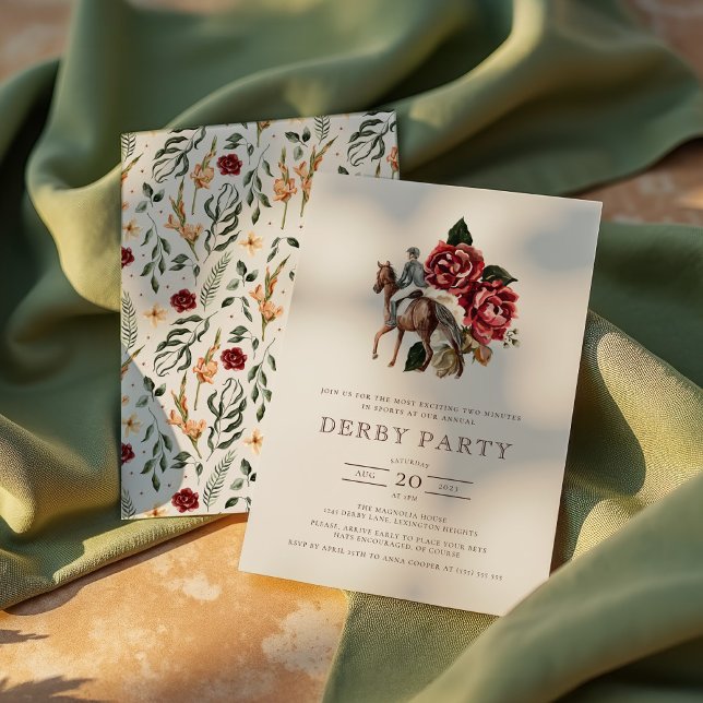 Invitación Fiesta moderna de derby de caballos de carreras ec (Subido por el creador)