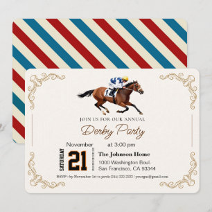 Invitación Fiesta Moderna de Derby de Caballos de Carreras Ec
