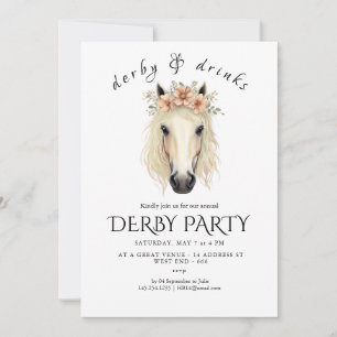 Invitación Fiesta moderna de derby de caballos de carreras in