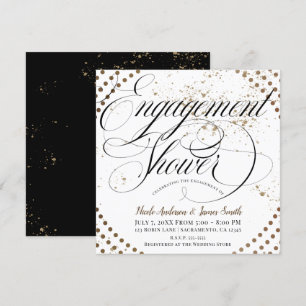 Invitación Fiesta Moderna de Despedida de Soltera con Bronce 