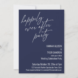 Invitación Fiesta Moderna de Felices para Siempre Recepción N