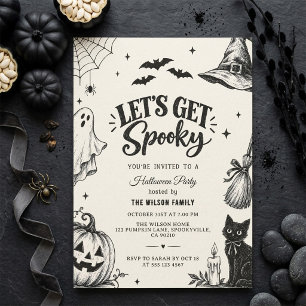 Invitación Fiesta moderna de Halloween, vamos a asustar