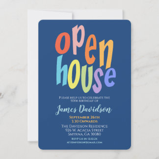 Invitación Fiesta moderna de inauguración colorida