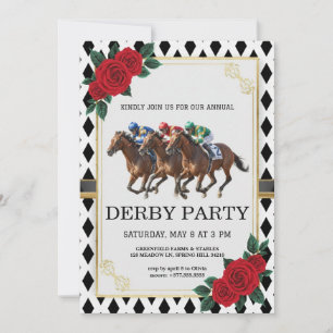 Invitación Fiesta Moderna de la Derbi de Carreras de Caballos