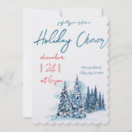 Invitación Fiesta moderna de Navidad alegre