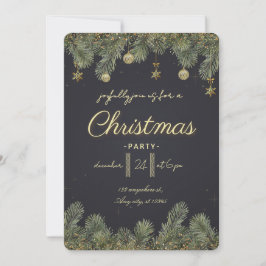 Invitación Fiesta moderna de Navidad alegre