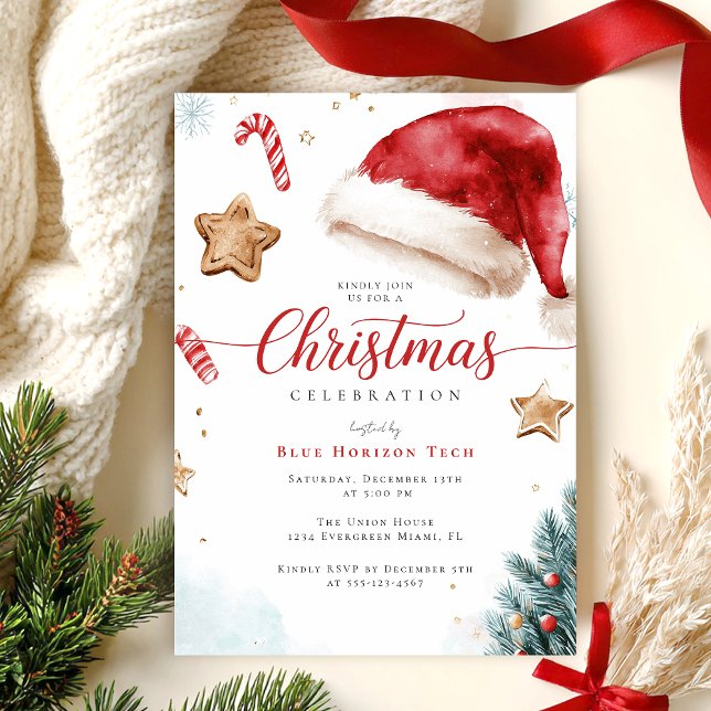 Invitación Fiesta Moderna de Navidad Festiva (Subido por el creador)