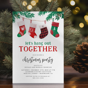 Invitación Fiesta moderna de Navidad para divertirse durante 