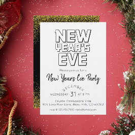 Invitación Fiesta moderna de Nochevieja
