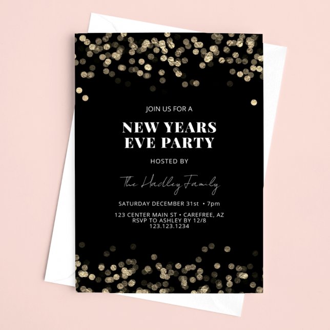 Invitación Fiesta moderna de Nochevieja (Subido por el creador)