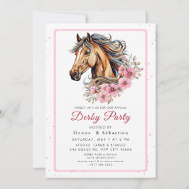 Invitación Fiesta moderna del Derby de caballos de carreras E
