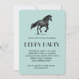 Invitación Fiesta moderna del Derby de caballos de carreras I