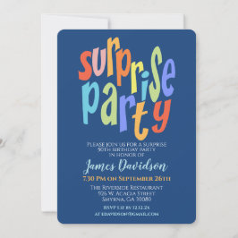 Invitación Fiesta Moderna Sorpresa Colorida