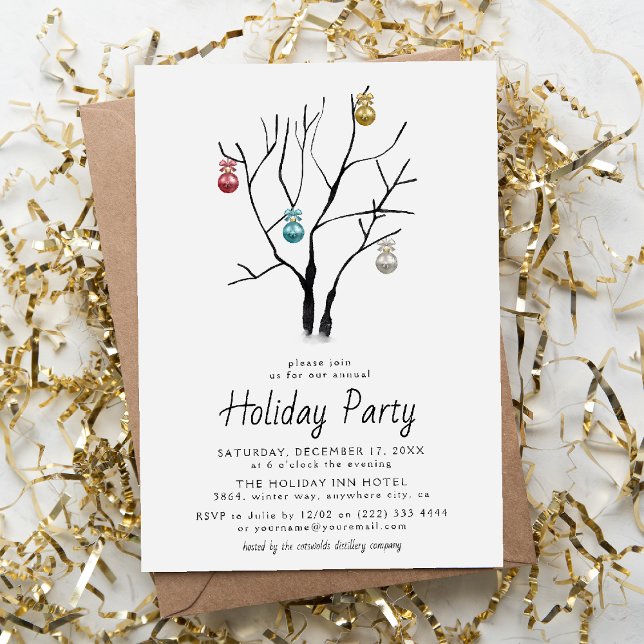Invitación Fiesta moderna y simple de Navidad (Subido por el creador)