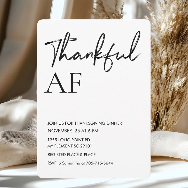 Invitación Fiesta moderno de "Acción de Gracias" (Subido por el creador)