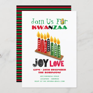 Invitación Fiesta moderno de KWANZAA invita a 7 principios de
