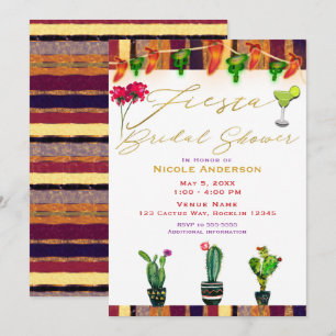 Invitación Fiesta moderno de la ducha nupcial Cactus del Suro