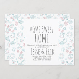 Invitación Fiesta moderno para el té de los garabatos