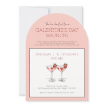 Fiesta moderno rosado de Brunch de Galentine Day