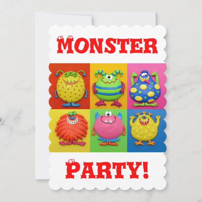 Invitación Fiesta Monster (Anverso)