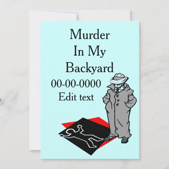 Invitación Fiesta Murder Mystery (Anverso)