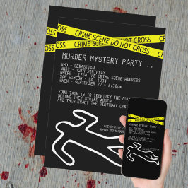 Invitación Fiesta Murder Mystery
