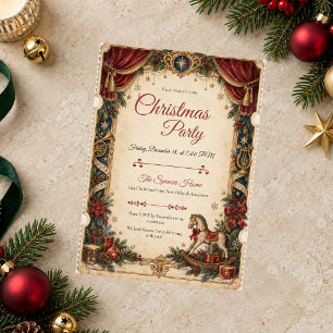 Invitación Fiesta Musical de Navidad Vintage