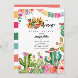 Invitación Fiesta Nacho Promedio de Ducha Bridal Cactus Mexic