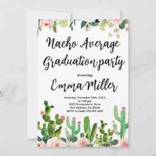 Invitación Fiesta Nacho Promedio de Graduación