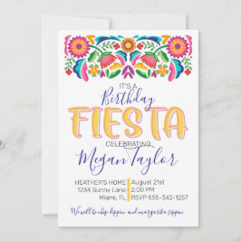 Invitación Fiesta Nacida Celebración Floral Mexicana