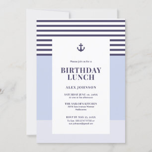 Invitación Fiesta náutico del mar de cumpleaños