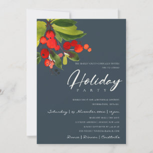Invitación FIesta NAVAL DE NAVIDAD CORPORATIVA DE FRUTAS ROJA
