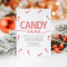 Invitación Fiesta Navidades Candy Canes