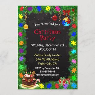Invitación Fiesta Navidades de autismo